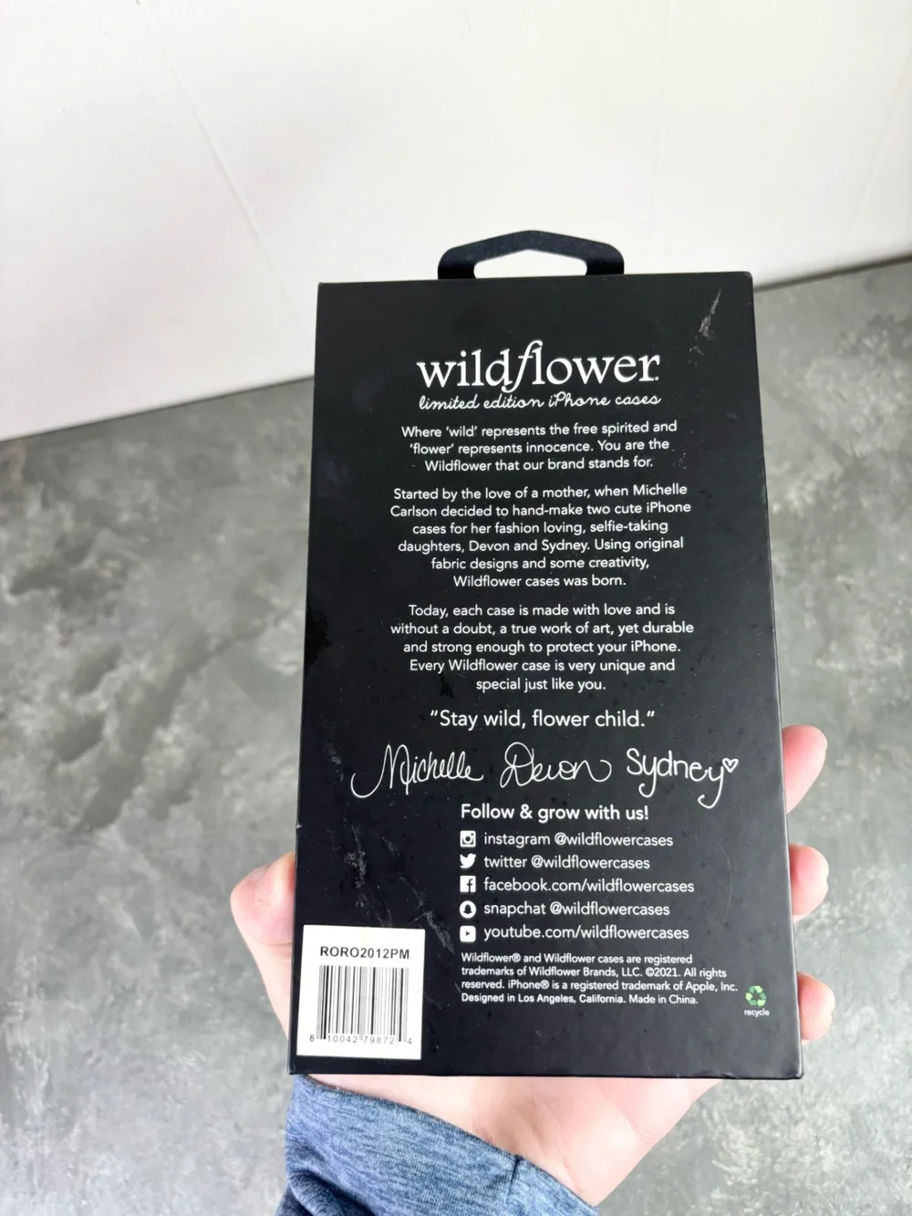 Wildflower iPhone 12 Pro Max case in the 